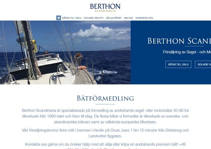 Berthon Sales Group bjuder in dig att besöka de helt nya hemsidorna BerthonScandiniavia.se och BerthonUSA.com