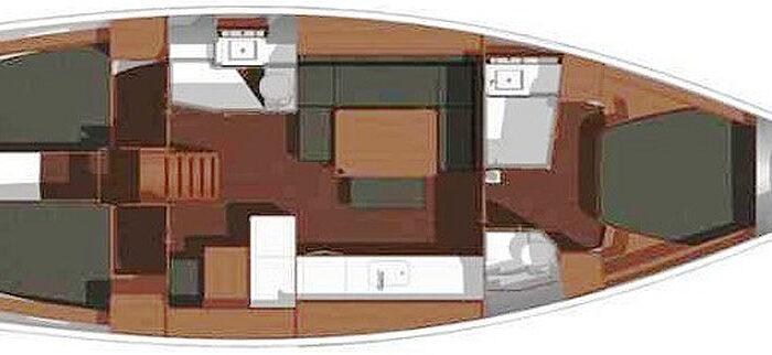 Dufour 445 GL, AITUTAKI Layout 1