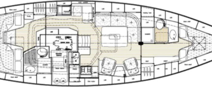 Hallberg-Rassy 43, SID Layout 1