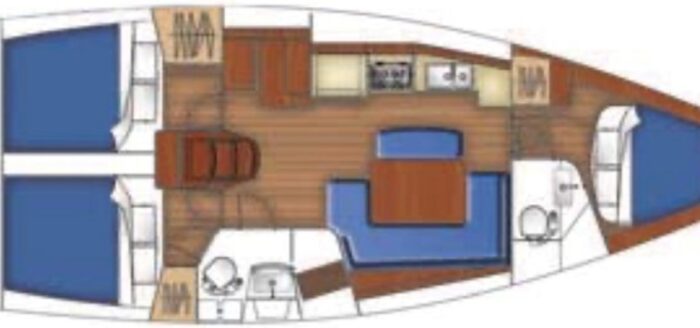 Beneteau Oceanis 40, WAGSJO Layout 1