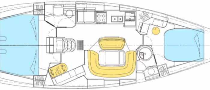 Jeanneau Sun Odyssey 49, WORKING ON A DREAM Layout 1