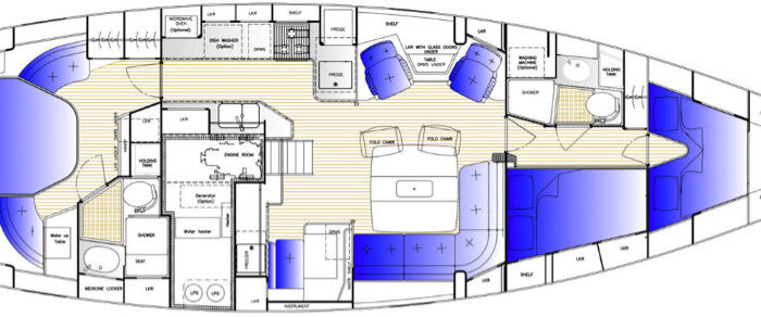 Hallberg-Rassy 48MkII, BLUE Layout 1