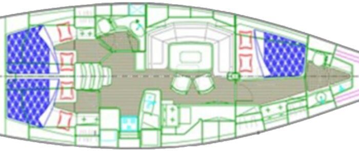 Sweden Yachts 45, LEONA Layout 1